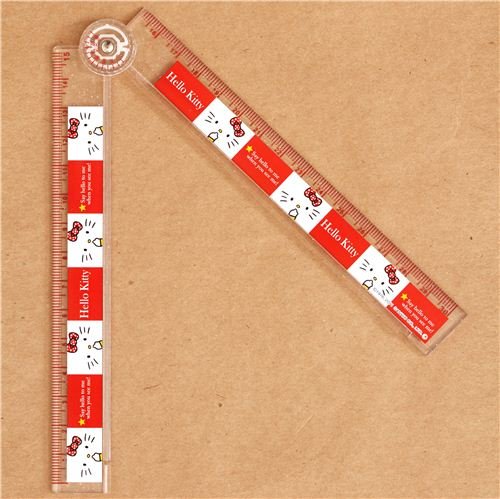 Imagen 2 de Bonita regla roja y blanca de Hello Kitty