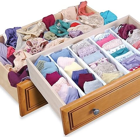 Expandable Spring Loaded Drawer Dividers (Set of 2), Dream Drawer