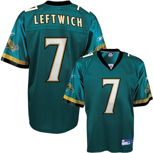 Byron Leftwich # 7 Jacksonville Jaguar Jersey (Teal) (3XL)
