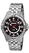 Wenger Men's 77076 Squadron GMT Black Dial Steel Bracelet Watch