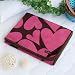 [Pink Heart] Japanese Coral Fleece Baby Throw Blanket (26 by 39.8 inches)