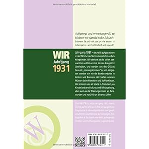 Wir vom Jahrgang 1931 - Kindheit und Jugend (Jahrgangsbände)
