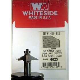 PART #6023 CARBIDE-TIP 2 FLUTE DOOR EDGE BIT W  FRONT FACE EDGE BALL BEARING GUIDE 1-3 4... by Whiteside