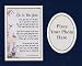 He Is Not Gone Touching 8x10 Framed Poem (Solid Oak) Double-matted In Navy/White And Enhanced With Watercolor Graphics.