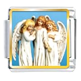 Three Angels Religious Italian Charms Bracelet Link