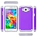 Grand Prime Case, LK [Shock Absorption] Hybrid Dual Layer Armor Defender Protective Case Cover for Samsung Galaxy Grand Prime (Violet)