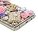 Galaxy Note 5 Case - Mavis's Diary 3D Handmade Bling Crytal Lovely Pink Bow Shiny Heart Rhinestone Keys Flowers Design with Sparkle Diamond Pearls Clear Case Hard Cover for Samsung Galaxy Note 5 N9200