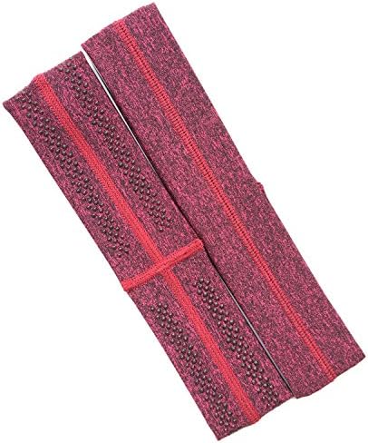 Agosti Sweatband Sports &amp; Athletic Non Slip Silicone, Fitness Rainbow Headbands for Women Men, Running, Yoga, Toeless, Pilates, Gym, Barre, Motorcycle, Dri Fit, Head bands Red