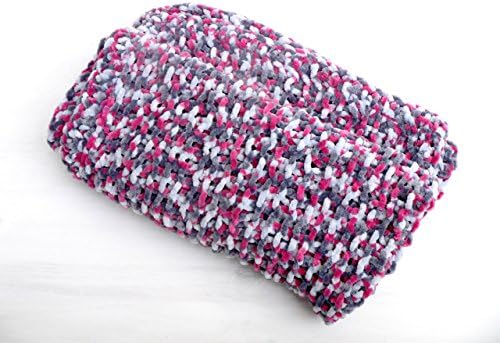 Nursery Knit Crochet Baby Blanket Warm Taupe Pink Blue Gift Modern Nursery Decor Car Seat Stroller Travel Blanket