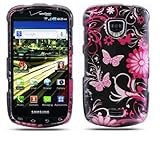 Hard Snap-on Plastic CRYSTAL PINK BUTTERFLY Design Sleeve Faceplate Phone P ....