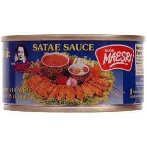 6 Can Satay Thai Peanut Sauce Maesri by Curry Sauces