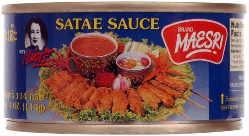 6 Can Satay Thai Peanut Sauce Maesri by Curry Pastes