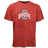 Nike Ohio State Buckeyes Scarlet Garment Washed Team Logo T-shirt