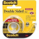 Scotch Double Sided Tape with Dispenser, 1/2 x 250 Inches (136)