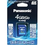 Panasonic 4 GB Hi Speed 15MB/s SDHC Class 4 Memory Card with Water/Shock/Ma ....
