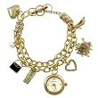 Geneva Platinum Toggle Charm Plus Size Watch