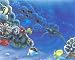 Seascape Ocean tropical fish turtle Art Print POSTER - 20" x 16"