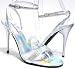 Strappy Silver Iridescent Sandals Stiletto