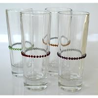 2 Oz. Shot Glasses Made Using Swarovski Crystal set of 4
