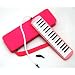 Melodica mit 32 Tasten in Pink mit stabiler pinker Tasche mit Anbla�schlauch und Mundst�ck