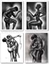 Lock and Key Set (Four Mini Prints) by Kevin Williams (WAK) 7"x5" Art Print Poster African-American