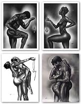 Lock and Key Set (Four Mini Prints) by Kevin Williams (WAK) 7"x5" Art Print Poster African-American