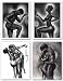 Lock and Key Set (Four Mini Prints) by Kevin Williams (WAK) 7x5 Art Print Poster African-American
