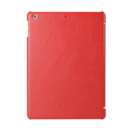 Melkco - Premium Leather Case for Apple iPad Air - Slimme Cover Type (Red LC) - APIPDALCSC1RDLC
