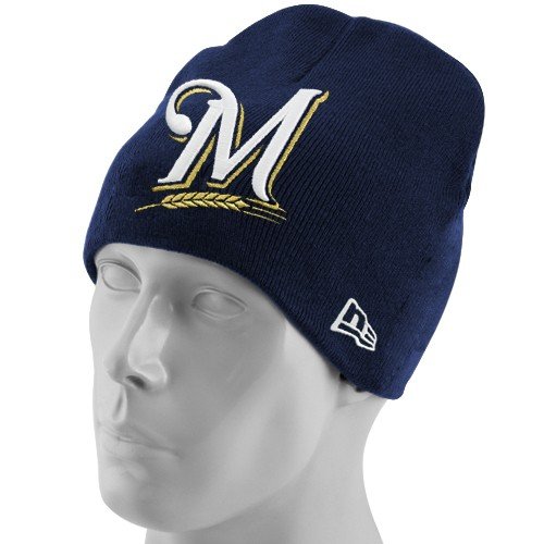 New Era Milwaukee Brewers Navy Blue Big One Knit Beanie