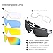Ewin E02 Polarized Sports Sunglasses with 5 Interchangeable Lenses for Men Women Golf Baseball Volleyball Fishing Cycling Driving Running Glasses