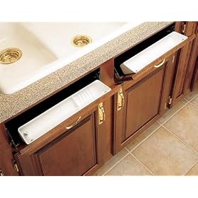 Rev-A-Shelf 6572-14-11-52 Standard and Accessory False Front Tip-Out Trays - Polymer-White by Rev-A-Shelf