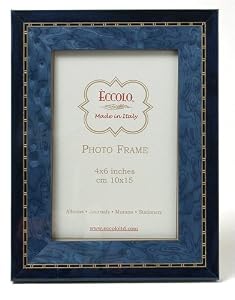 Italian Marquetry Picture Frame - Two Tone Blue