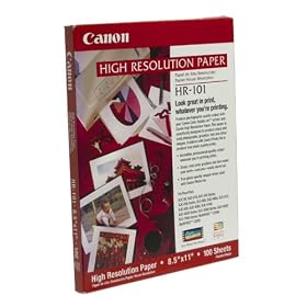 Canon HR-101 High Resolution Paper for Bubble Jet Printers (1033A011, 100-Sheets)