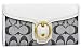 Coach Bleeker Denim White Leather Wallet 41032BDEWT