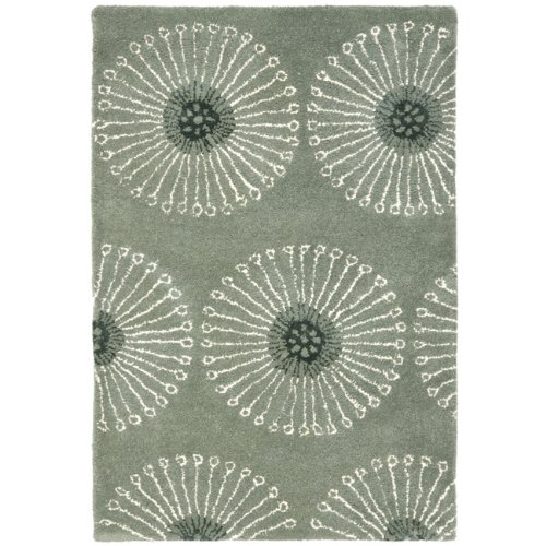 Safavieh Soho Collection SOH821C Handmade Grey New Zealand Wool Area Rug, 2-Feet by 3-Feet