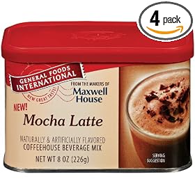 General Foods International Mocha Latte, 8 Ounce Canister (Pack of 4)