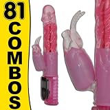 81 Combos LCD Control Wave Passion Jack Rabbit Vibrator Pink