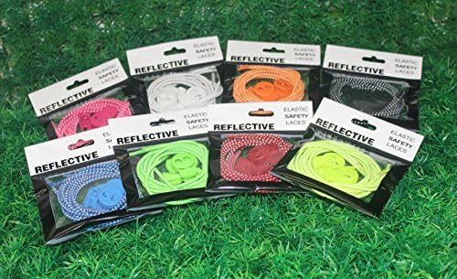 Elastic laces - no tie Shoelaces - By Desired Source - Gifts Athletes Triathlon Runners Sneakers Kids Hikers Boots Adults Seniors Toddler - Anyone Who Wants a Quick Easy Elastic Shoelace and Fastening System - Most Popular Colors Include Pink White Orange Black Blue Green Red Yellow Compare To Lock Laces - Bundle To Save Shipping Cost - Reflective 40-inch - Best Money Back Guarantee