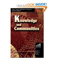 Knowledge and Communities (Resources for the Knowledge-based Economy)