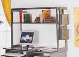 Monster Bedroom Desk Hutch - Charcoal/ Black