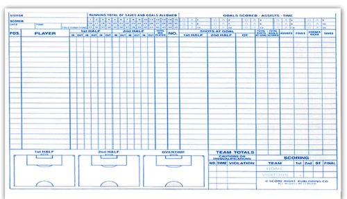 Soccer Scorebook - 30 Games