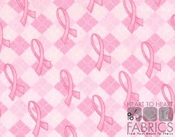 By The Yard Argyle Pink Ribbon Quilt Flannel Fabric