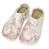 ガーデンサンダル 花柄 ホワイト 23.5～24.5cm