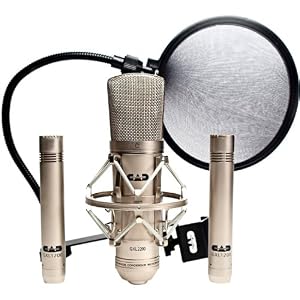 CAD GXL2200SSP Stereo Studio Package With 1 GXL2200 2 GXL1200 Cardioid Condensers Pop Filter by 