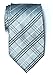 Retreez Plaid Check Styles Woven Microfiber Men's Tie Necktie - Grey