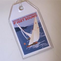 Durable Luggage Tag Sailing Puget Sound