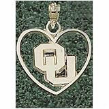 Anderson Jewelry Oklahoma Sooners Heart Gold Charm