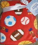 NOJO Making Miracles Sports Theme Baby Blanket color Red