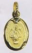 Juan de Lagos and Sacred Heart of Jesus 10KT Gold Baptism Medal, 14.3 x 9.7 mm, with 14KT Gold Chain, in Deluxe Gift Box