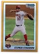 2010 Bowman Chrome Prospects Gold Refractors Baseball Card # BP1 Stephen Strasburg - Washington Nationals (RC - Rookie Card / Prospect XRC - Serial #d to 50)